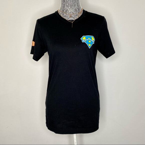 BRIDGE TO NOWHERE Men's Unisex Size Small Bungee Jumping Black Graphic T-Shirt - Picture 2 of 5